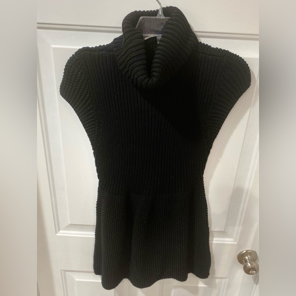 Vintage Moda Black Cowl Neck Sweater mini grunge top - dress